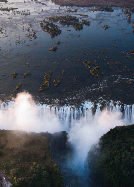 Les chutes Victoria au Zimbabwe