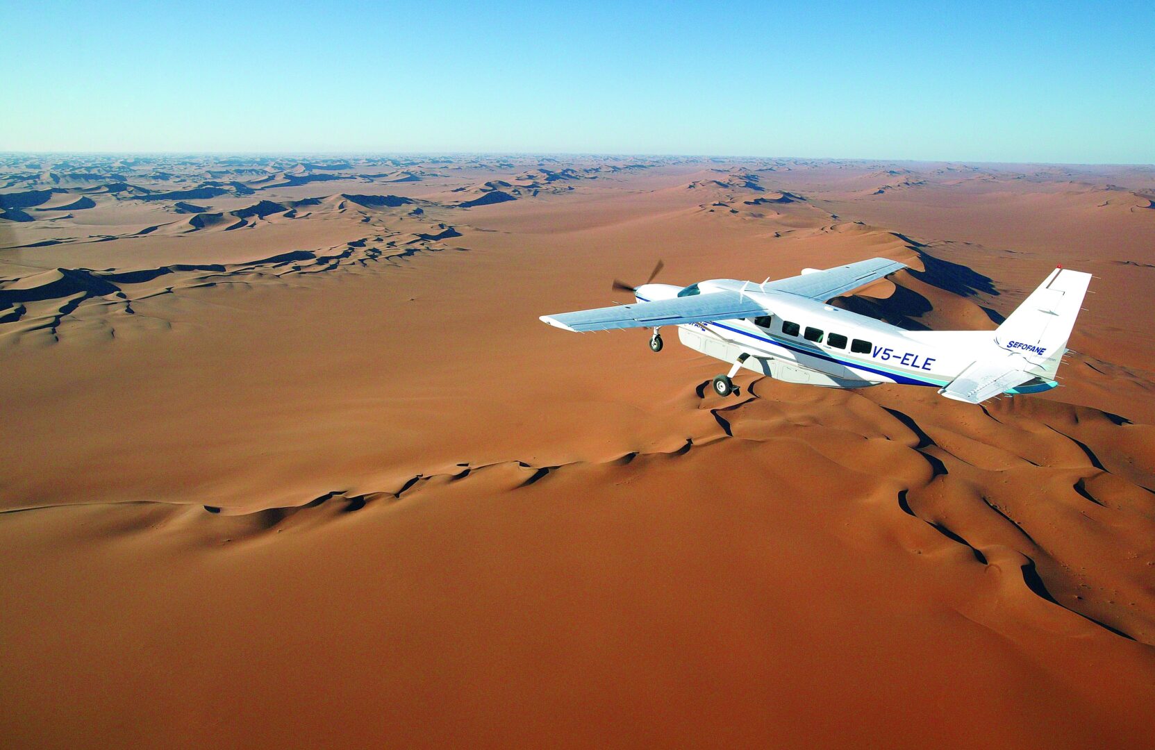 Survoler la Namibie