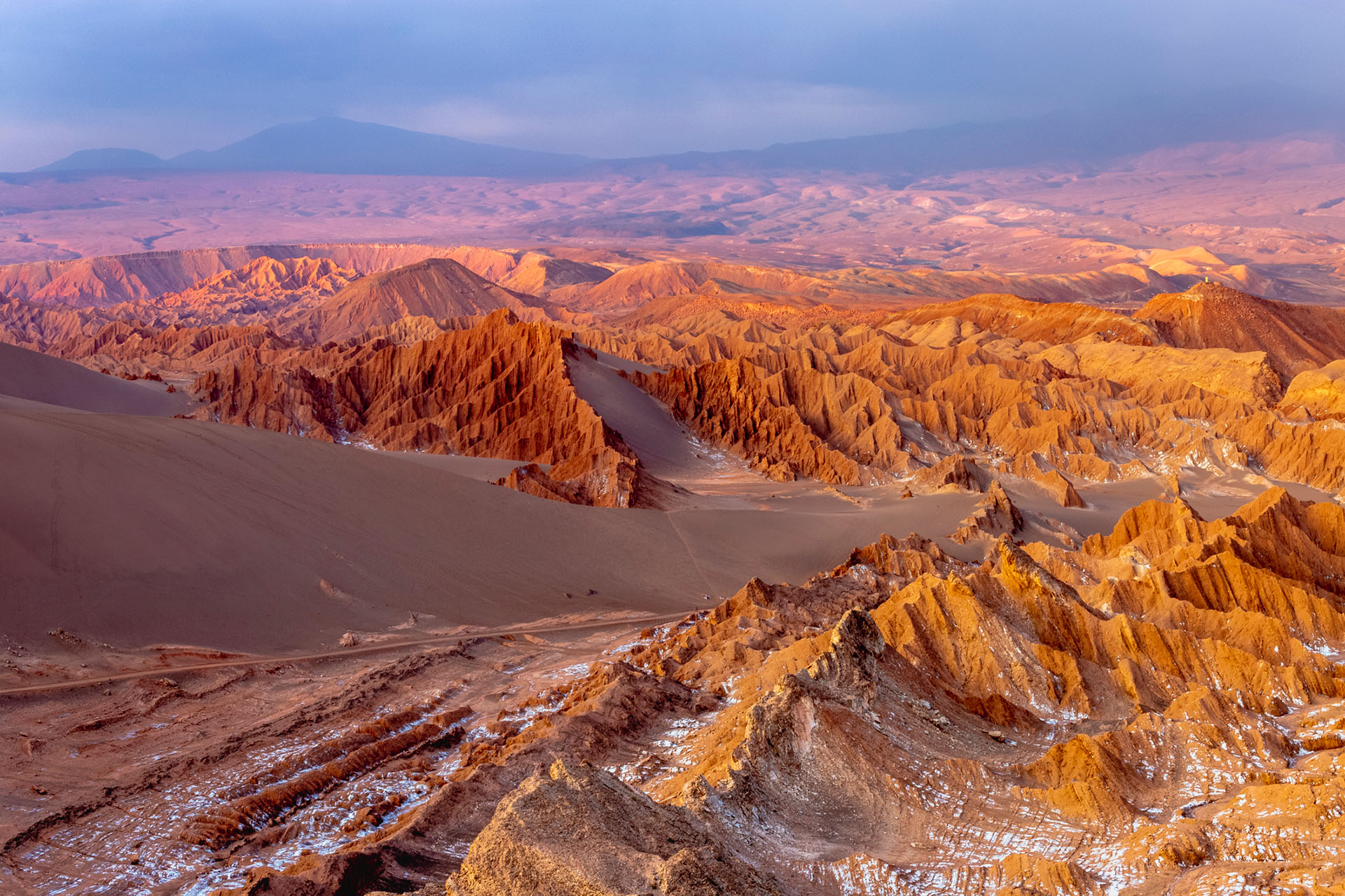 Vallée de la Lune, dans le désert de l'Atacama, Chili
