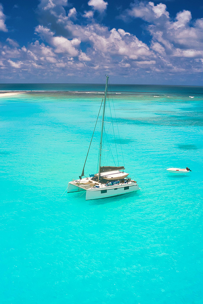 Catamarn privé à l'île Maurice