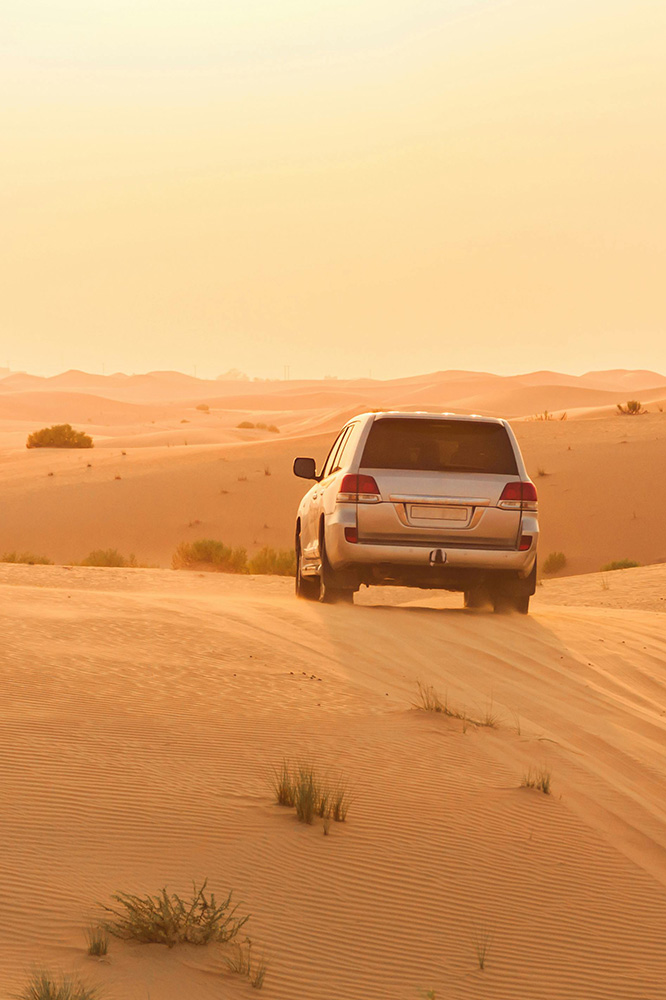 En 4X4 dans le désert