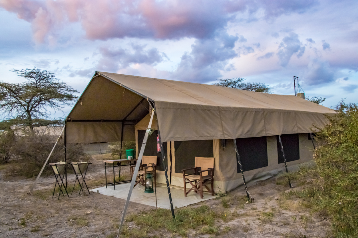 Camp mobile au cœur du Botswana
