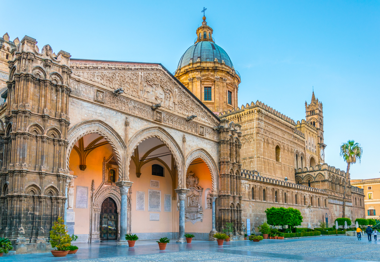 View of the cathedral of Palermo, Sicily, Italy