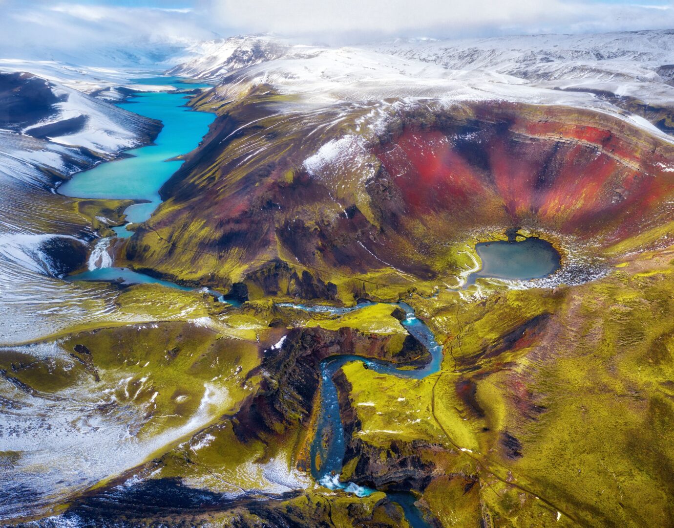 Landmannalaugar vu du ciel