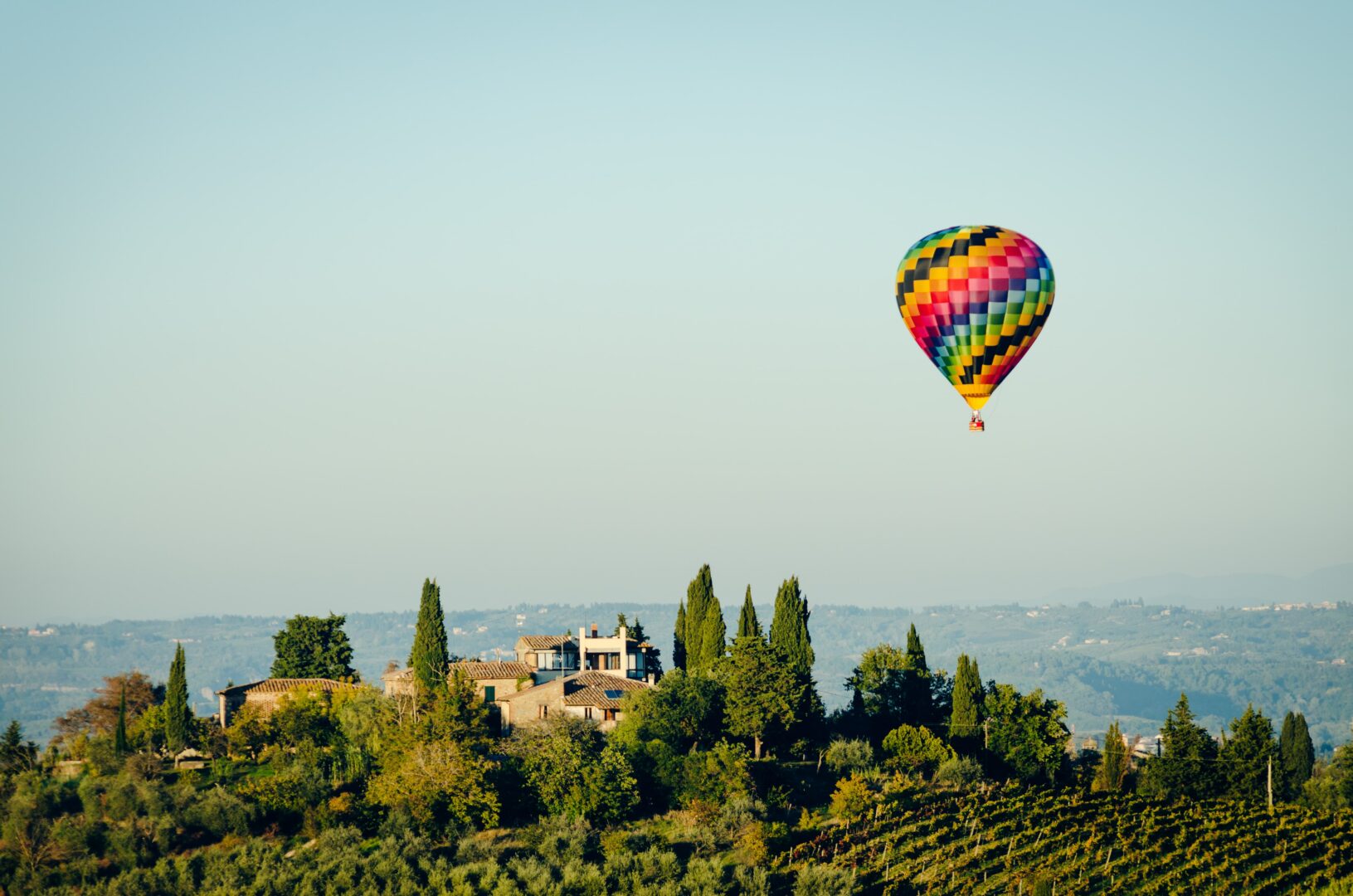 Survol en montgolfière de la vallée d’Itria