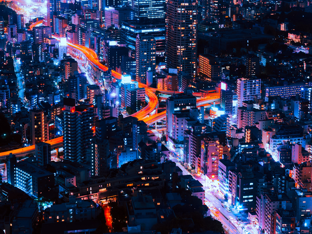 Survol de nuit de Tokyo en hélicoptère