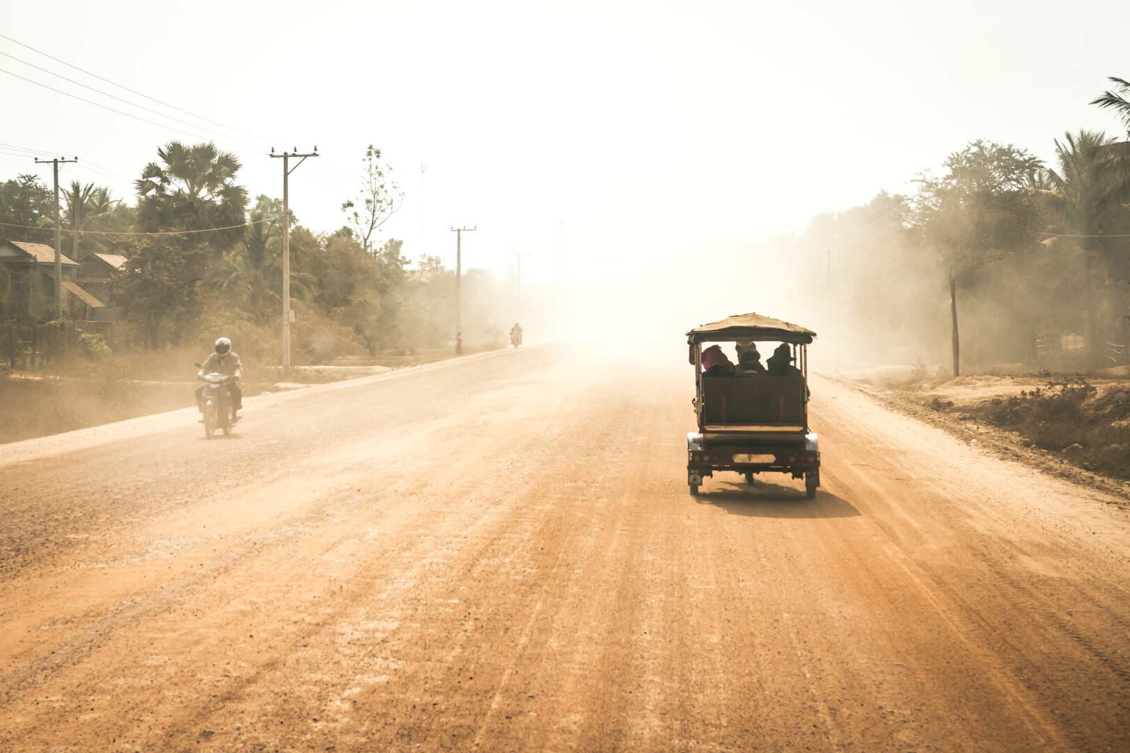 En tuk tuk électrique à Siem Reap