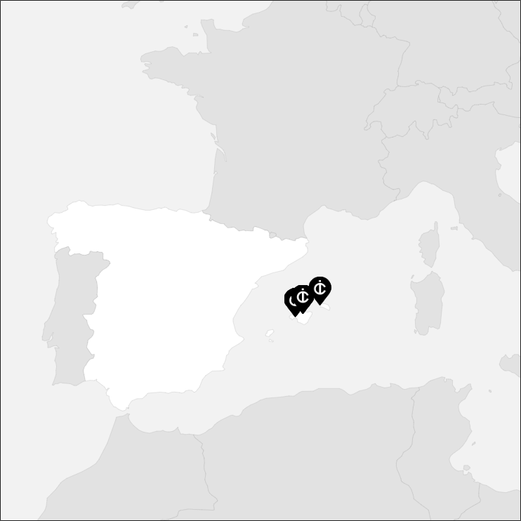 Vue sur la carte de la Espagne