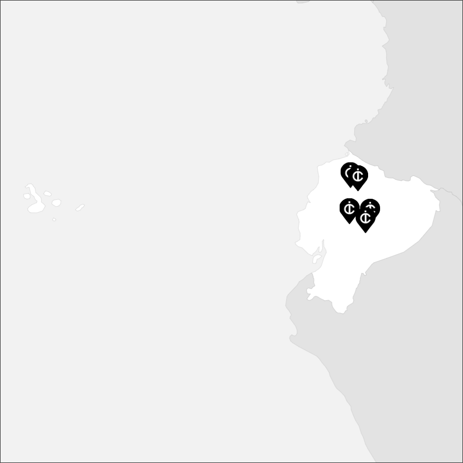 Vue sur la carte de la Equateur