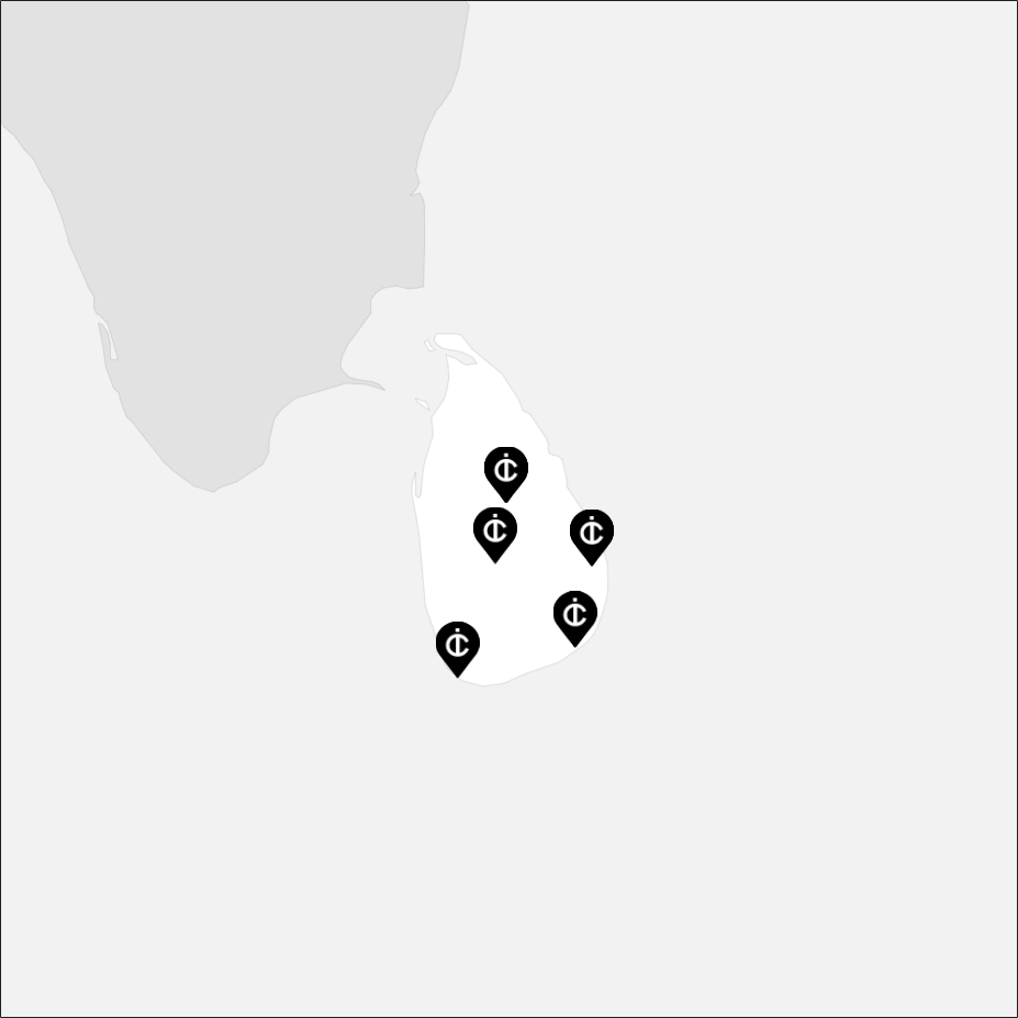 Vue sur la carte de la Sri Lanka