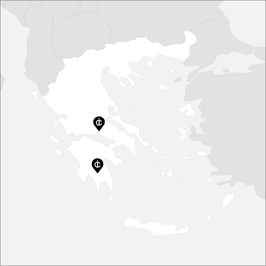 Vue sur la carte de la Grèce