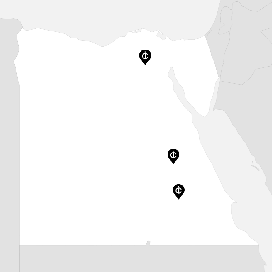 Vue sur la carte de la Égypte