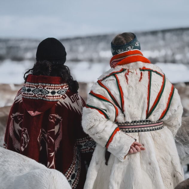 Le Pallas-Yllästunturi en raquettes en bois