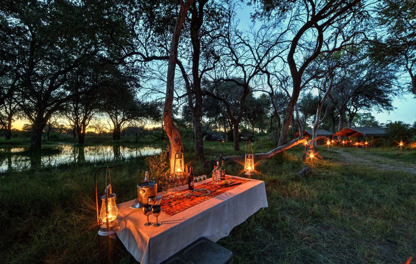 Camp mobile au cœur du Botswana