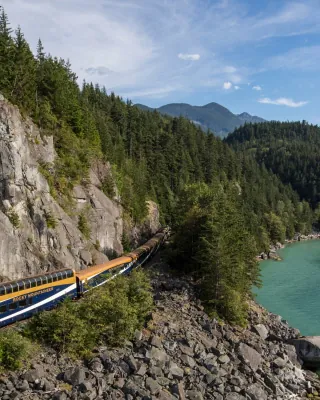 A bord du train rocky mountaineer lors d'un voyage au Canada