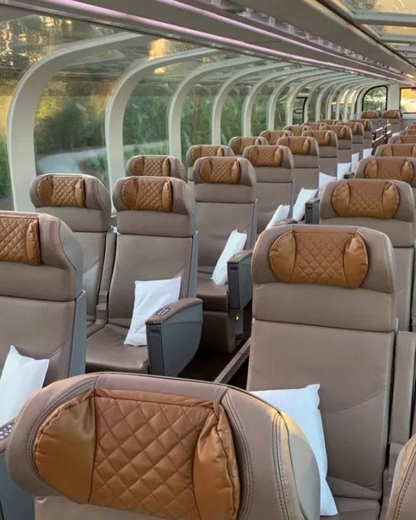 A bord du train rocky mountaineer lors d'un voyage au Canada
