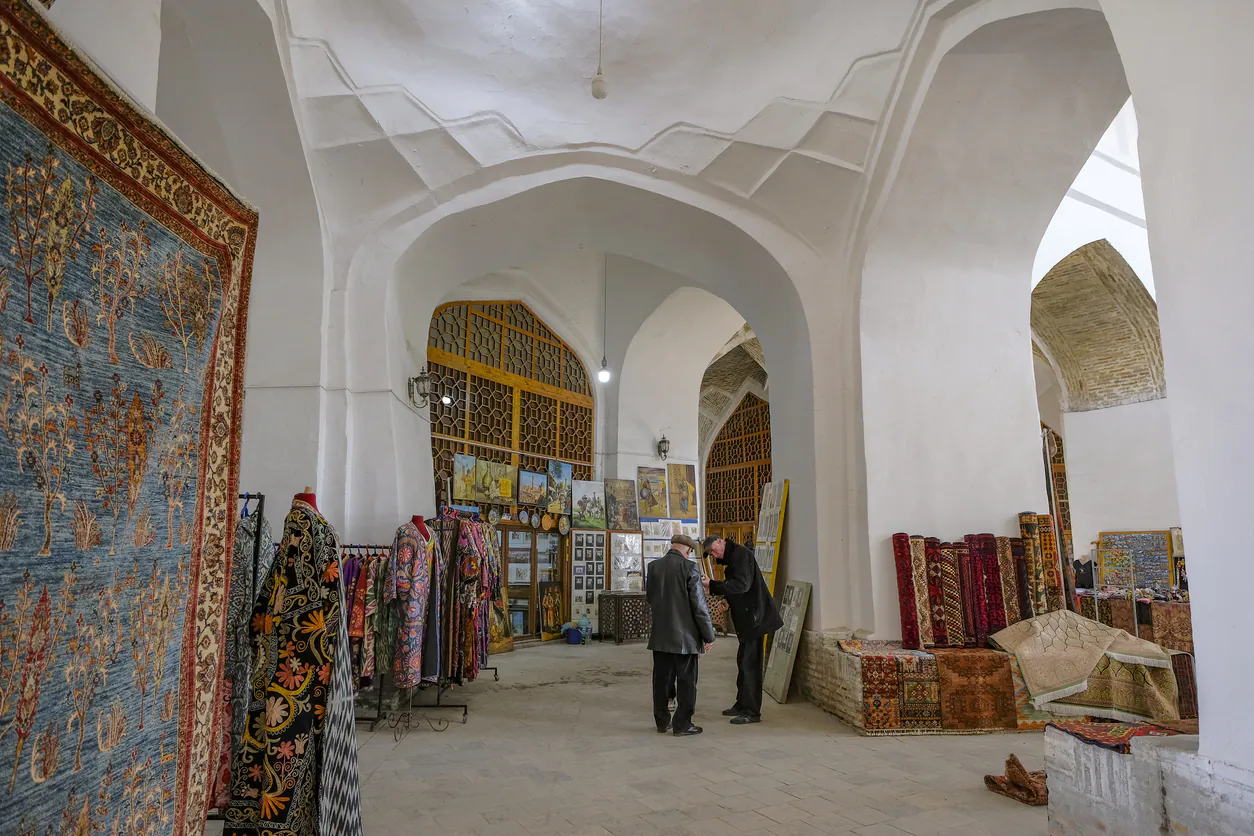 Toqi Zargaron is a bazaar in Bukhara, Uzbekistan