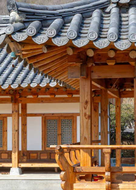 Traditional Korean Architectural Style Hanok Housing Landscape