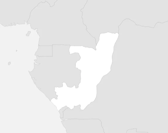 Vue sur la carte de la République du Congo